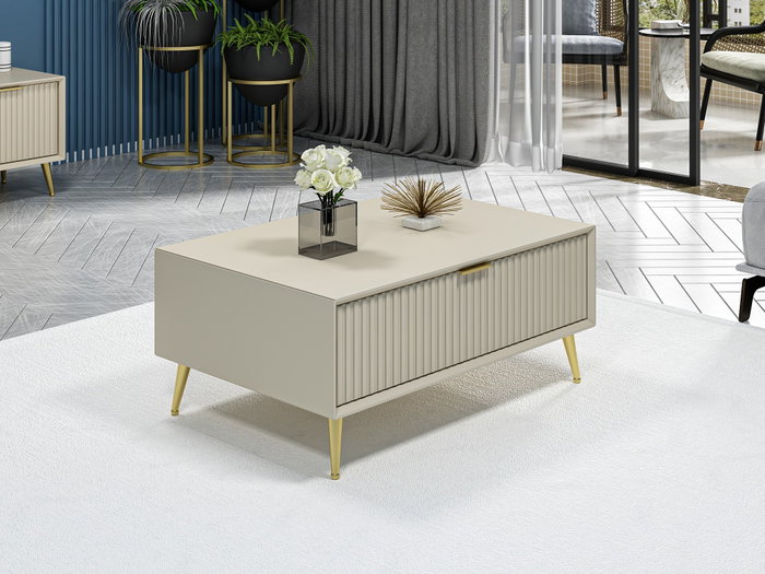 Hanah Home Mesa de centro Luxe en color Arenisca